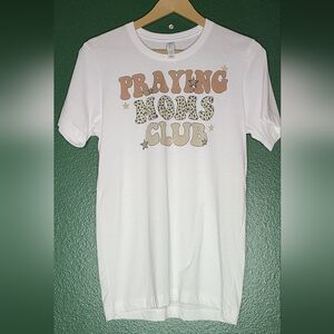 Bella Canvas White 'Praying Moms Club' Tee